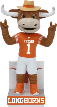 Thumbnail for Texas Mascot Orange Football Jersey Bobblehead
