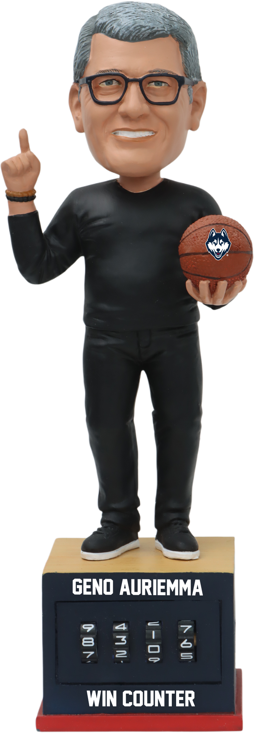 UConn Coach Geno Win Counter Bobblehead