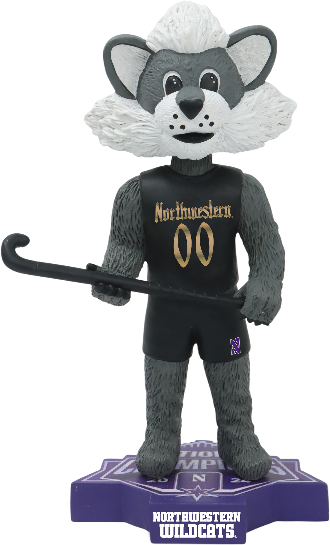 Northwestern Women's Field Hockey 2024 Champions Black Jersey Bobblehead