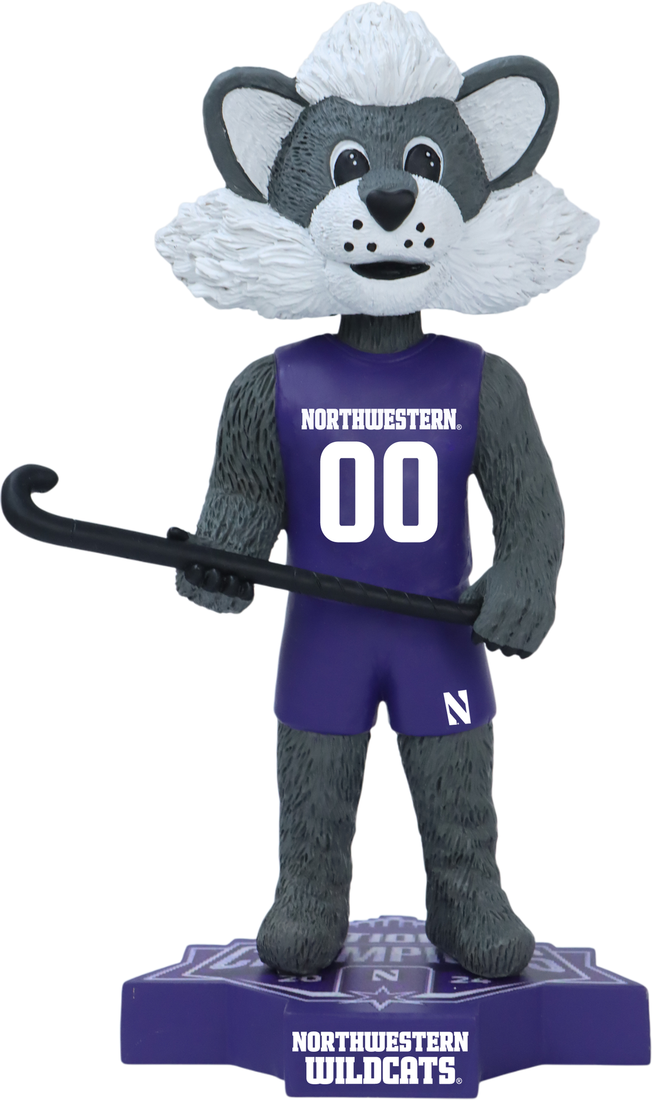 Northwestern Women's Field Hockey 2024 Champions Purple Jersey Bobblehead