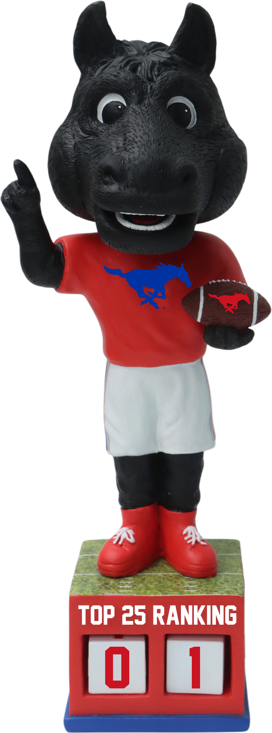 SMU Football Tracker Bobblehead