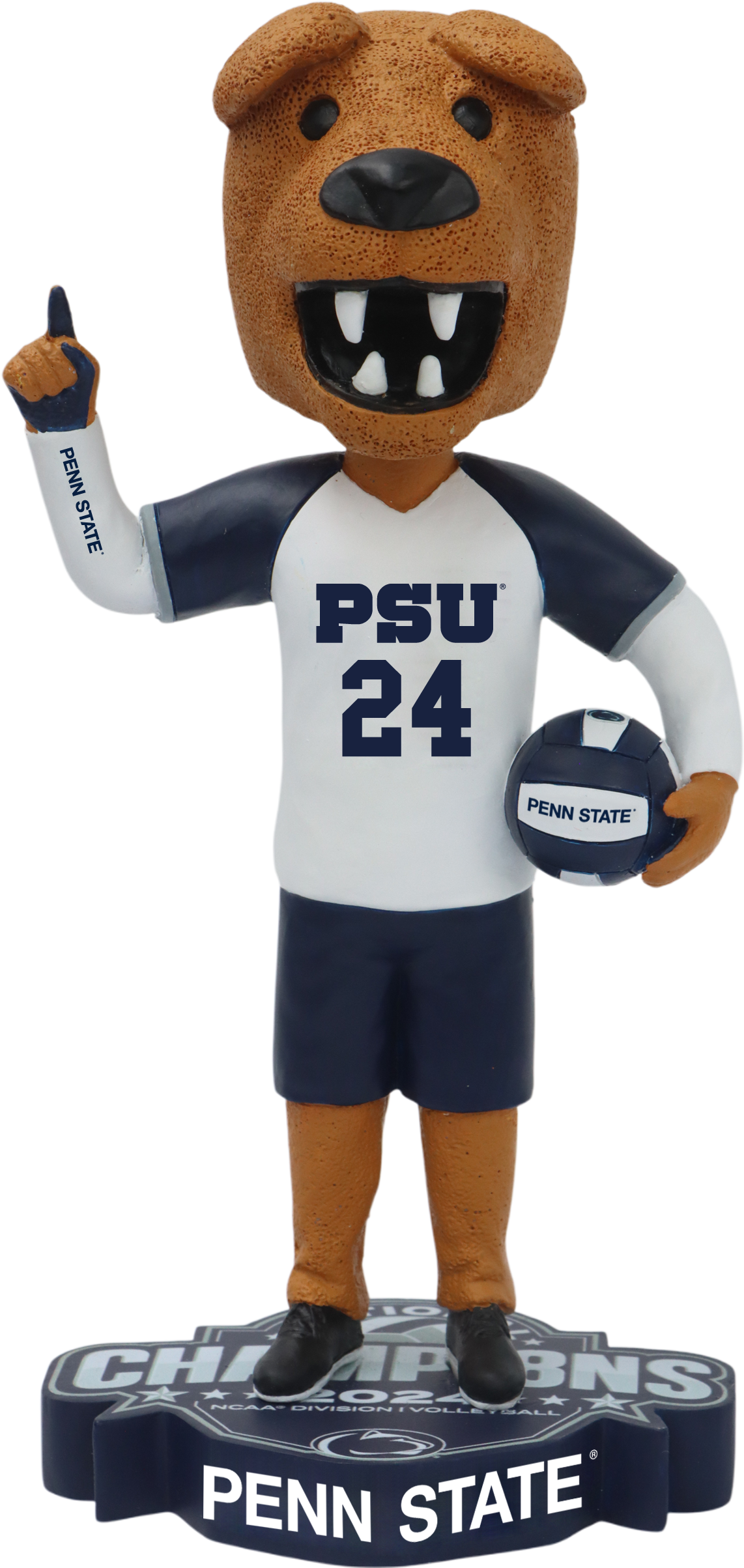 Penn State Women's Volleyball 2024 Champions White Jersey Bobblehead