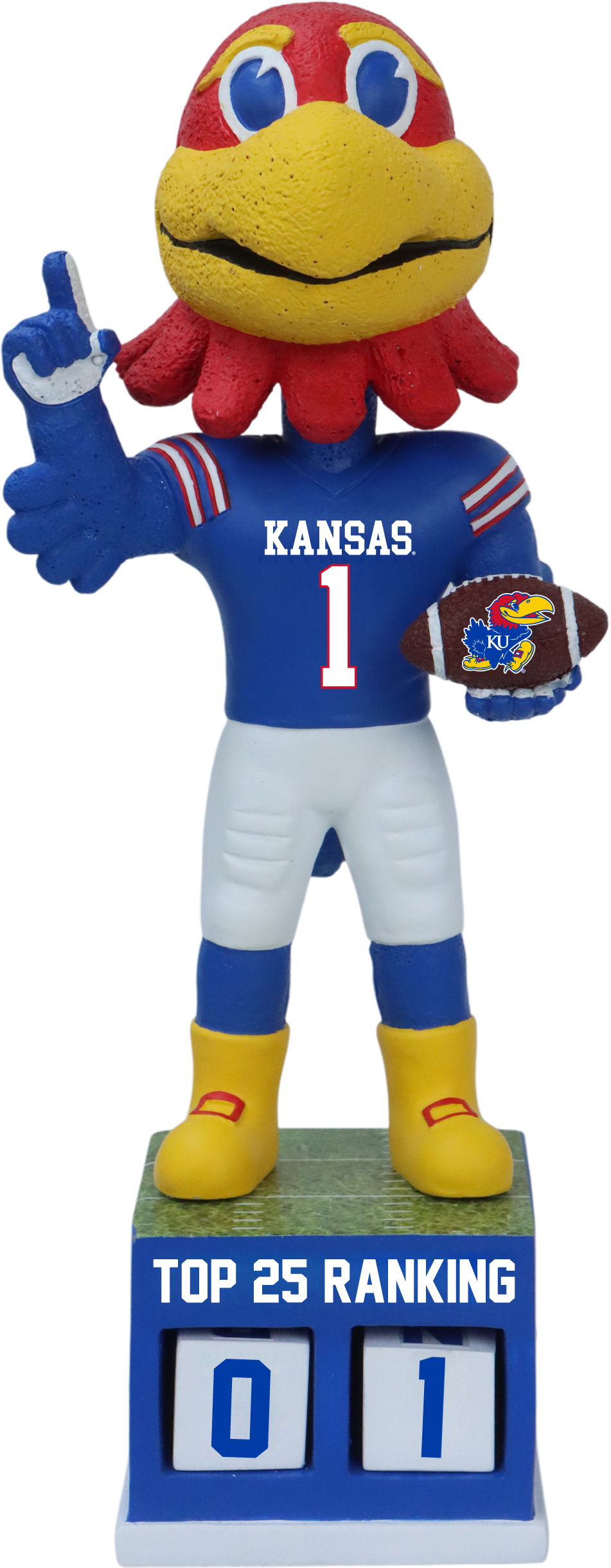 Kansas Football Tracker Bobblehead