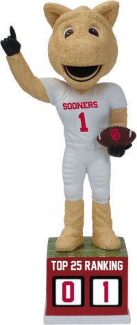 Thumbnail for Oklahoma Football Tracker Bobblehead - White Jersey