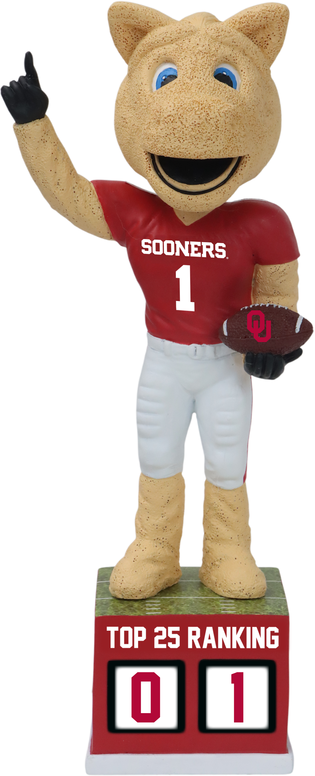 Oklahoma Football Tracker Bobblehead - Red Jersey