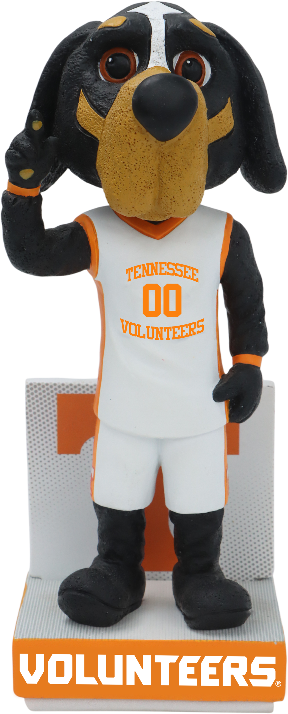 Tennessee Mascot White Basketball Jersey Bobblehead
