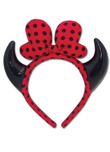 DEVIL HORN HEADBAND-DEVIL POLKA DOT HEADBAND  (DISC)