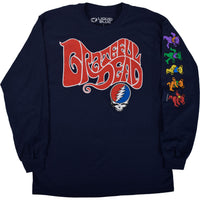 Thumbnail for The Grateful Dead Navy Sleeve Printed Long Sleeve T-Shirt