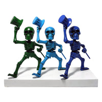 Thumbnail for Grateful Dead Green Blue Purple Dancing Skeletons Bobblehead