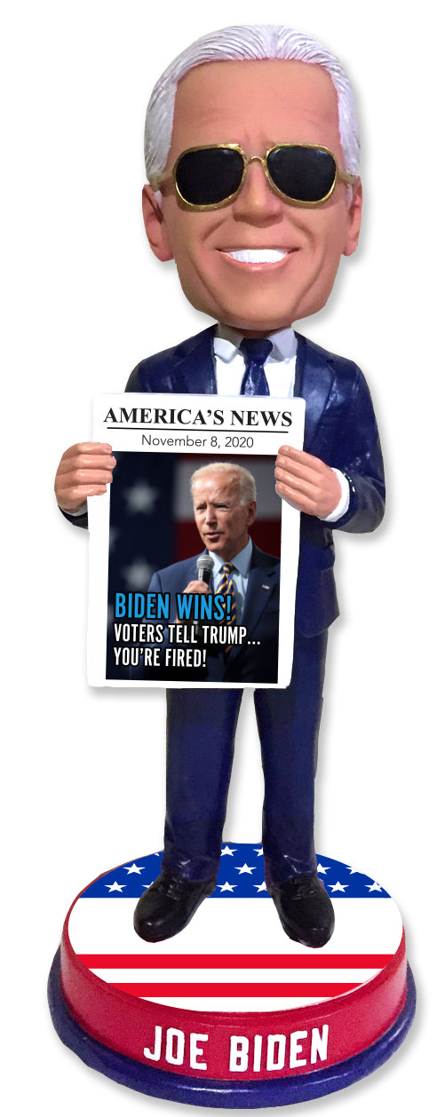 Joe Biden Newspaper with Sunglasses Bobblehead