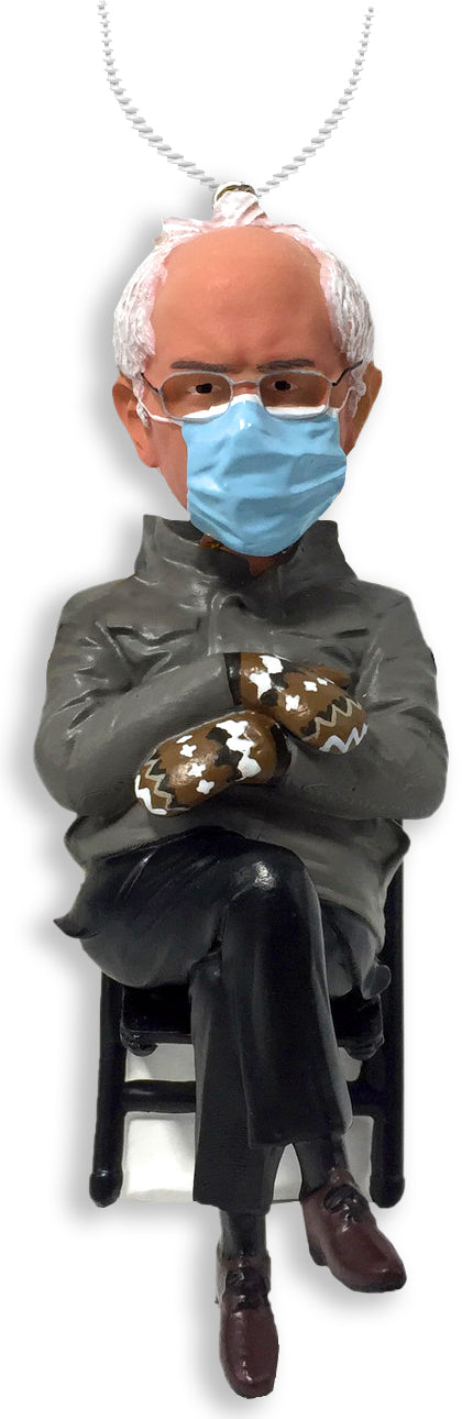 Bernie Sanders Inauguration Day Mittens Bobblehead Ornament