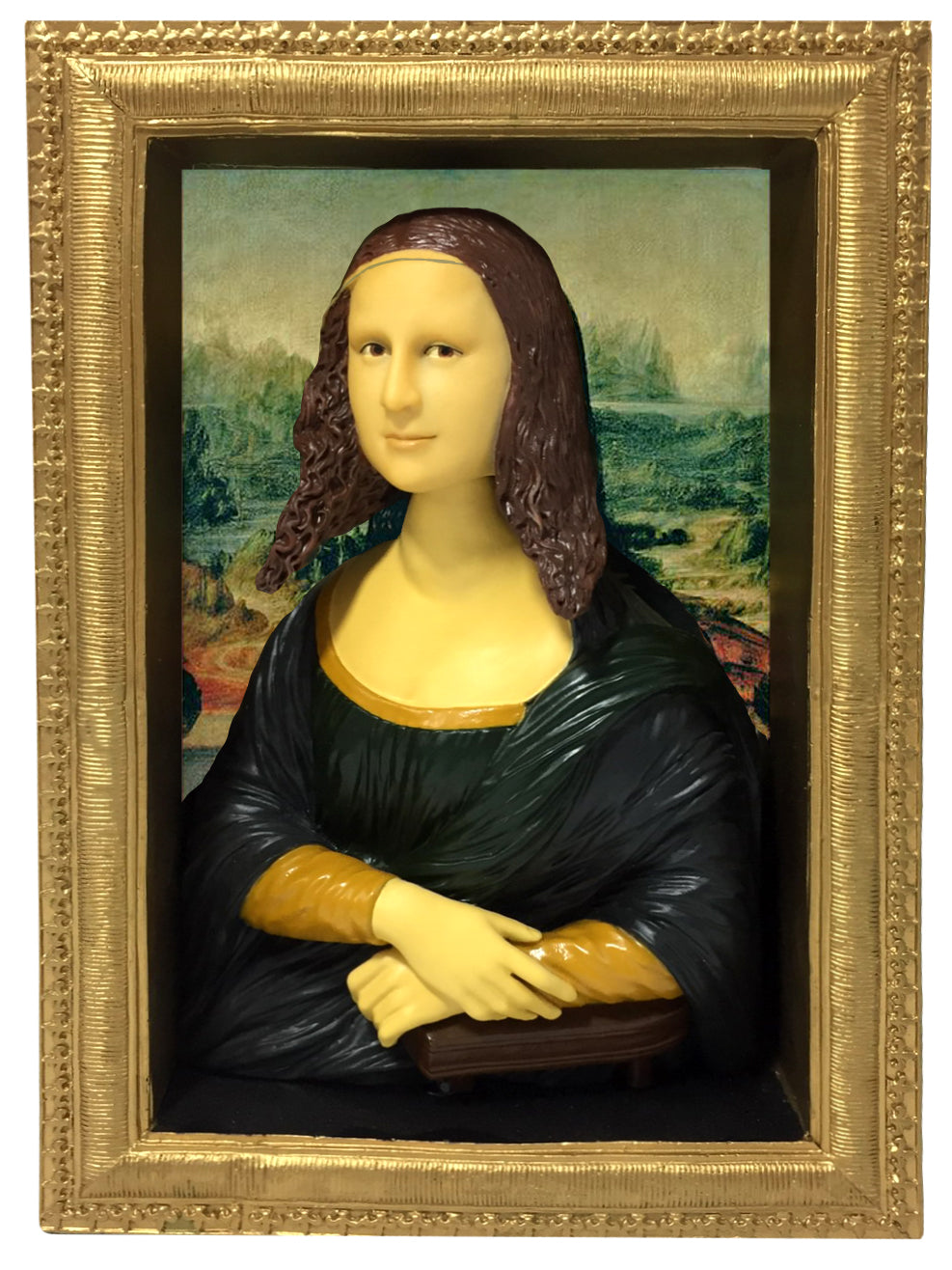 Mona Lisa Replica Painting Bobblehead - Leonardo da Vinci Louvre Paris