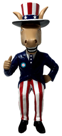 Thumbnail for Democratic Donkey Mantle Mates Sitting Patriotic United States USA Bobblehead