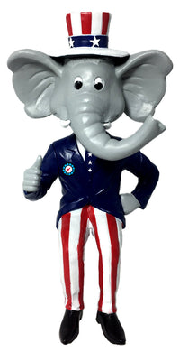 Thumbnail for Republican Elephant Mantle Mates Sitting Patriotic United States USA Bobblehead