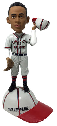 Thumbnail for Satchel Paige Kansas City Monarchs Talking Tip Your Cap Bobblehead Negro Leagues