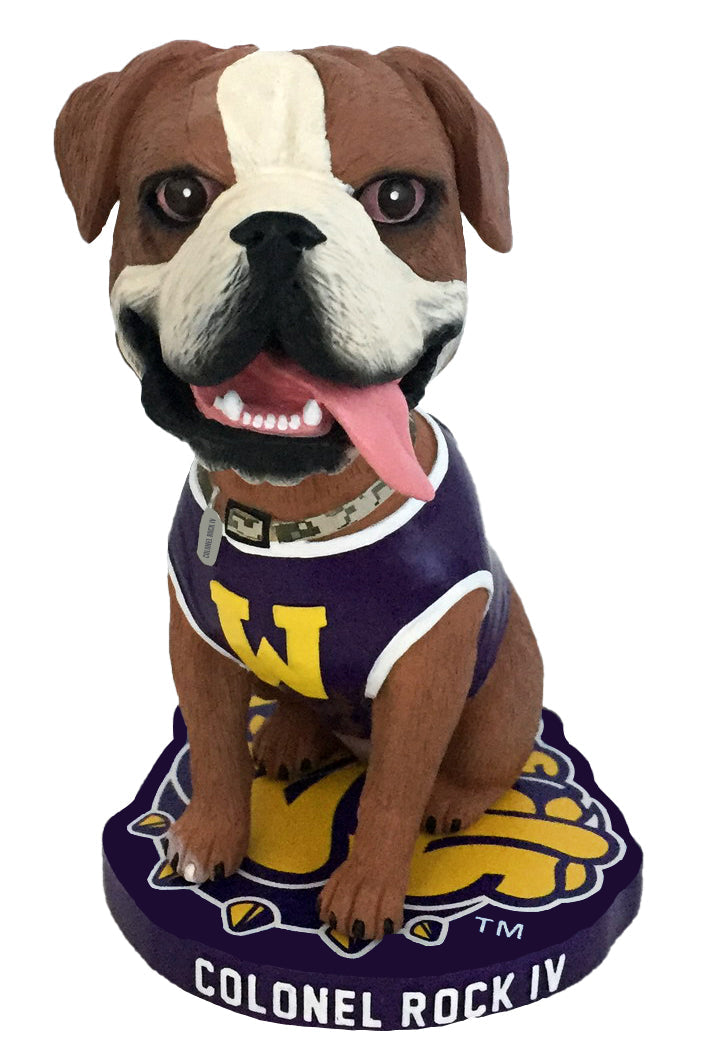 Colonel Rock IV Western Illinois Leathernecks Live Mascot Bobblehead NCAA