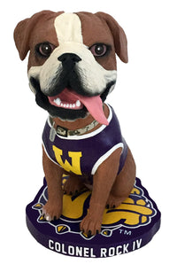 Thumbnail for Colonel Rock IV Western Illinois Leathernecks Live Mascot Bobblehead NCAA