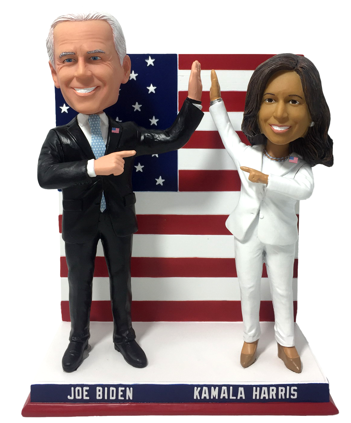 Joe Biden & Kamala Harris Dual White Dress Bobblehead
