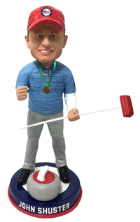 Thumbnail for John Schuster Olympic Curling Bobblehead