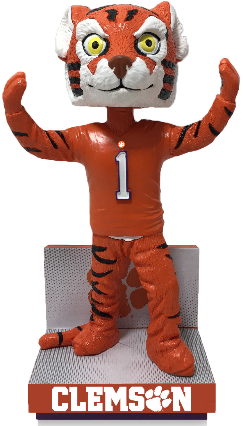 The Tiger Clemson Tigers Orange Jersey Bobblehead NCAA College