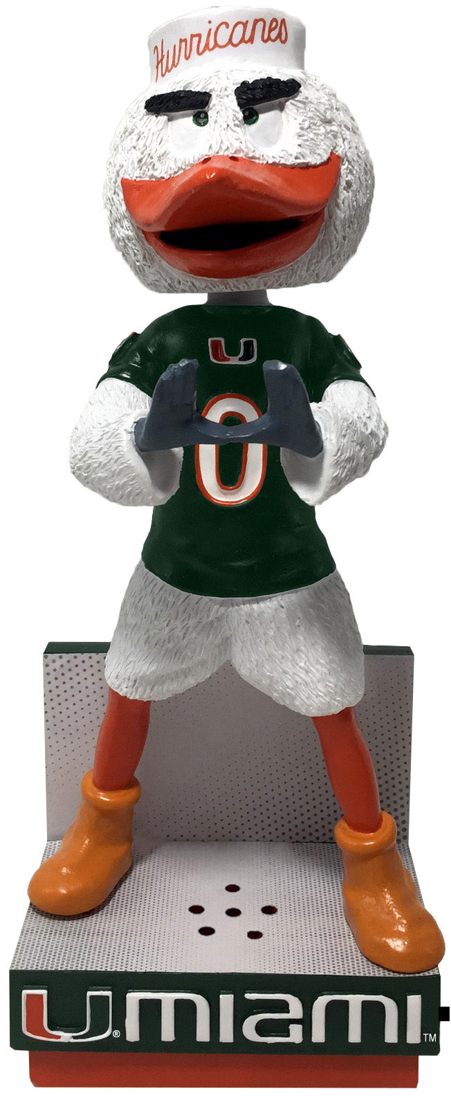 Miami Mascot Green Jersey Bobblehead
