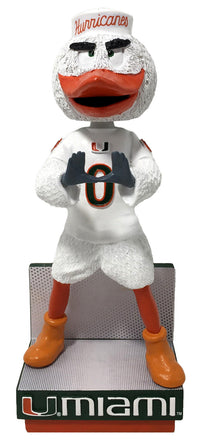 Thumbnail for Miami Mascot White Jersey Bobblehead