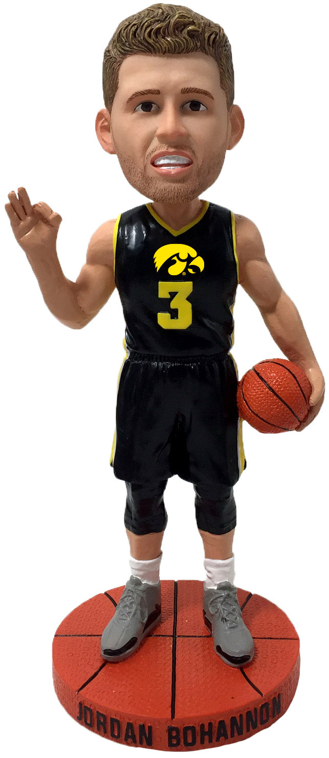 Jordan Bohannon Iowa Hawkeyes Black Jersey Bobblehead NCAA College