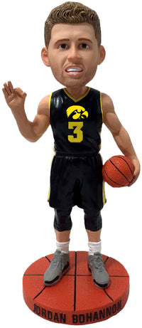 Thumbnail for Jordan Bohannon Iowa Hawkeyes Black Jersey Bobblehead NCAA College