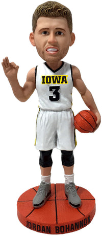 Thumbnail for Jordan Bohannon Iowa Hawkeyes White Jersey Bobblehead NCAA College