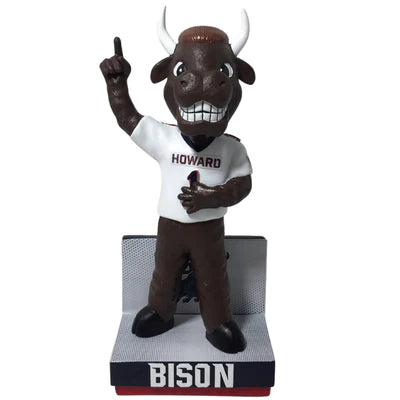 Bison Howard University Bison White Jersey Bobblehead NCAA College