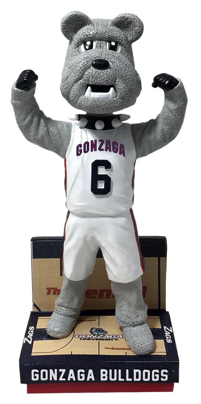 Spike Gonzaga Bulldogs White Jersey Bobblehead NCAA College