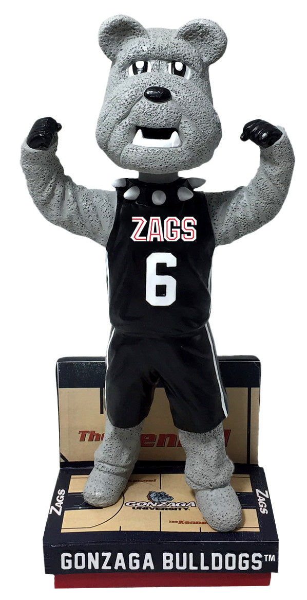 Spike Gonzaga Bulldogs Black Jersey Bobblehead NCAA College