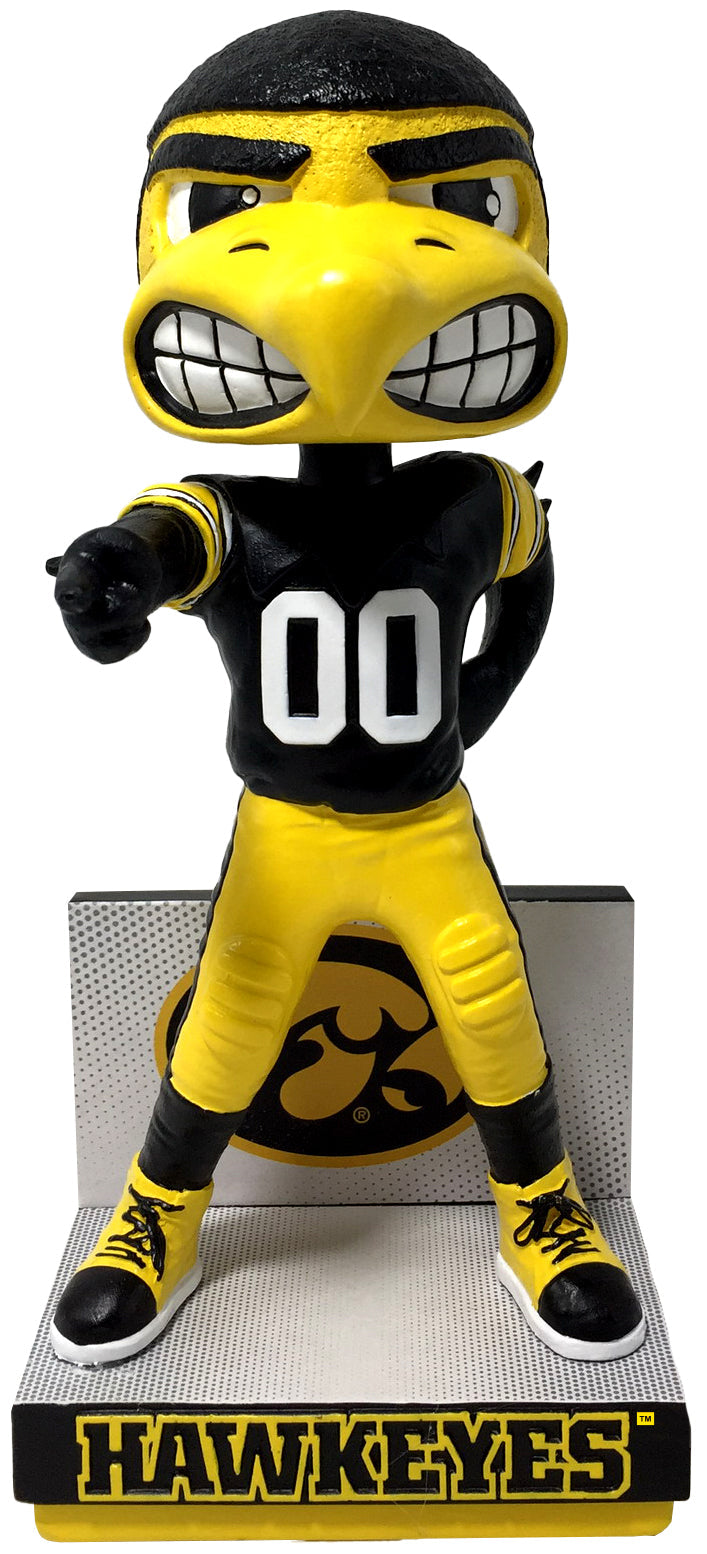 Herky Iowa Hawkeyes Black Jersey Bobblehead NCAA College
