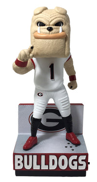 Thumbnail for Hairy Dawg Georgia Bulldogs White Jersey School Song Talking Bobblehead NCAA