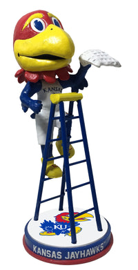 Thumbnail for Big Jay Kansas Jayhawks Basketball Champs Ladder White Jersey Bobblehead NCAA