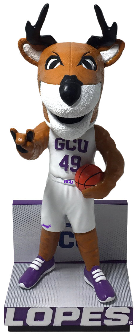 Thunder The Antelope Grand Canyon Antelopes White Jersey Bobblehead NCAA