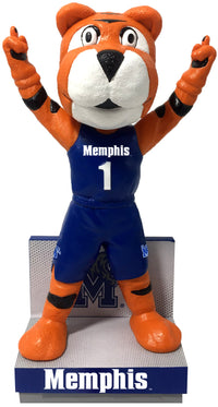 Thumbnail for Pouncer The Tiger Memphis Tigers Blue Jersey Bobblehead NCAA College