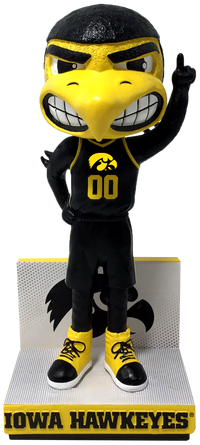 Thumbnail for Herky The Hawk Iowa Hawkeyes Basketball Black Jersey Bobblehead NCAA College