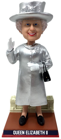 Thumbnail for Queen Elizabeth Platinum Dress Platinum Jubilee Buckingham Palace Bobblehead