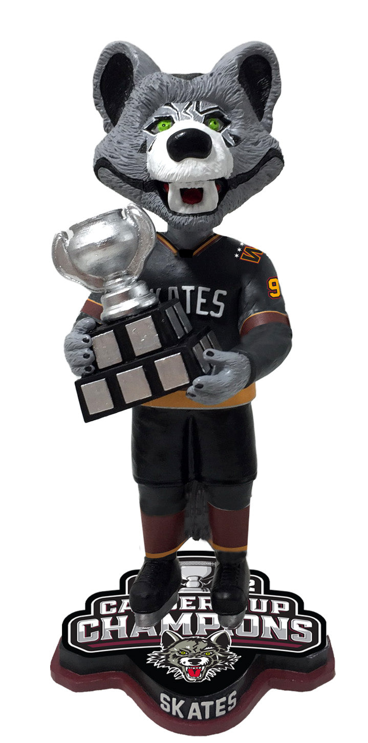 Skates Chicago Wolves 2022 AHL Champions Gray Jersey Bobblehead