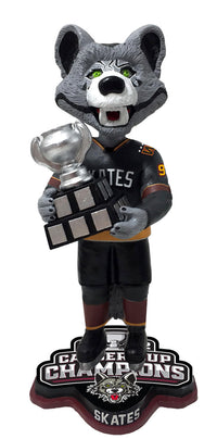 Thumbnail for Skates Chicago Wolves 2022 AHL Champions Gray Jersey Bobblehead