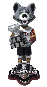 Thumbnail for Skates Chicago Wolves 2022 AHL Champions White Jersey Bobblehead