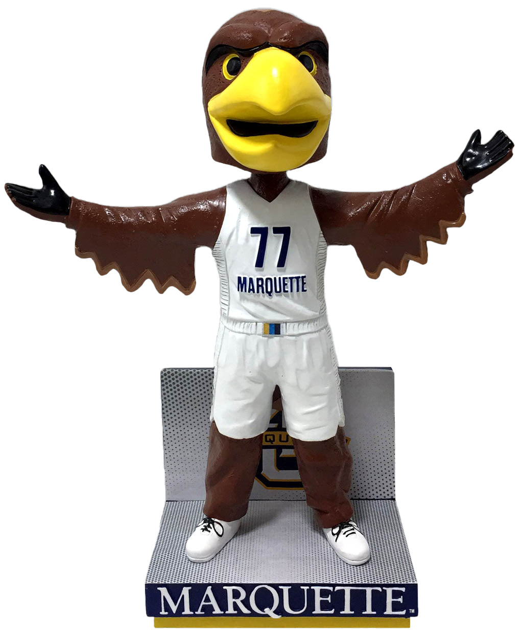 Iggy Marquette Golden Eagles White Jersey Bobblehead NCAA College