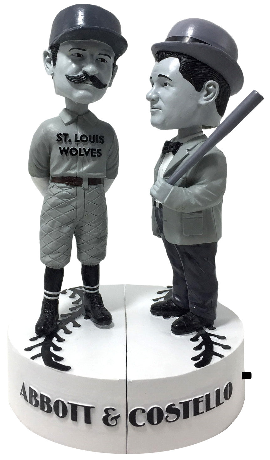 Abbott And Costello Who's On First Talking Black And White Bobblehead