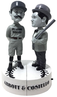 Thumbnail for Abbott And Costello Who's On First Talking Black And White Bobblehead