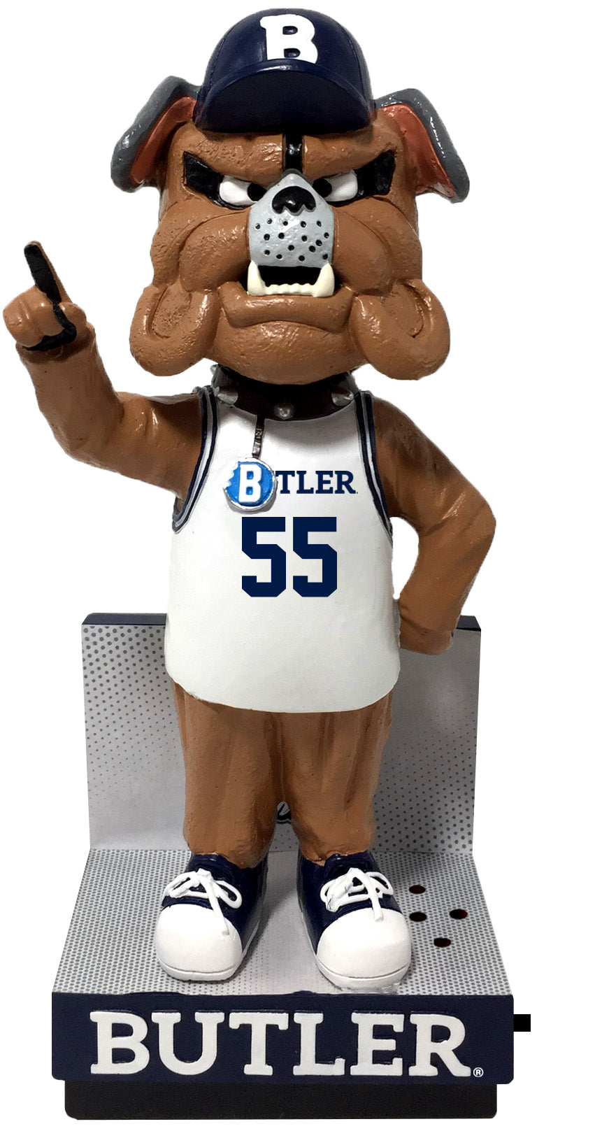 Hink Butler Bulldogs White Jersey Fight Song Bobblehead NCAA College