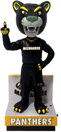 Thumbnail for Pounce Panther Milwaukee Panthers Black Jersey Bobblehead NCAA College