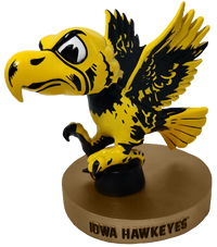 Thumbnail for Iowa Vintage Herky Football (Black Wings) Bobblehead