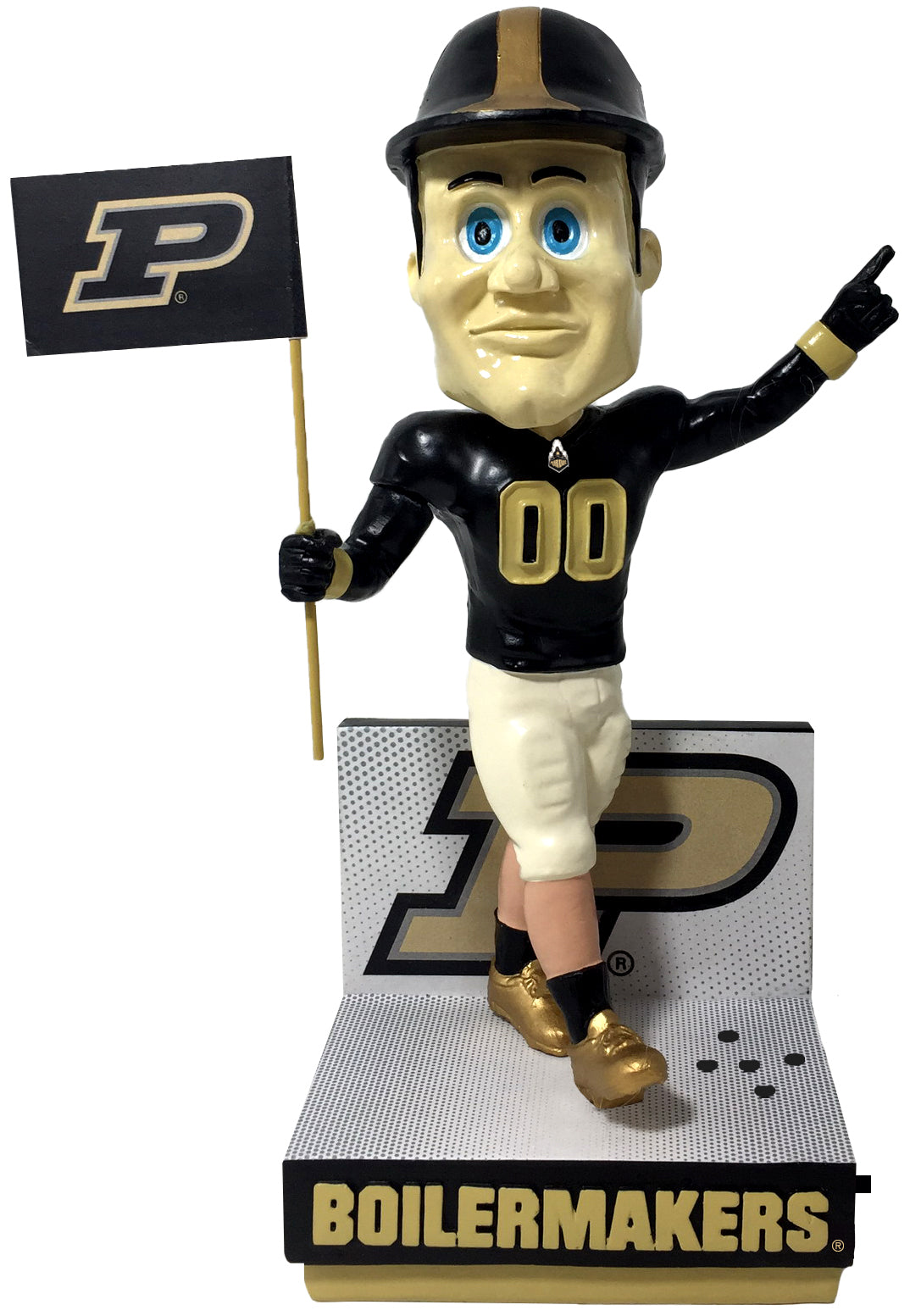Purdue Pete - Football Black Jersey School Song BoBblehead