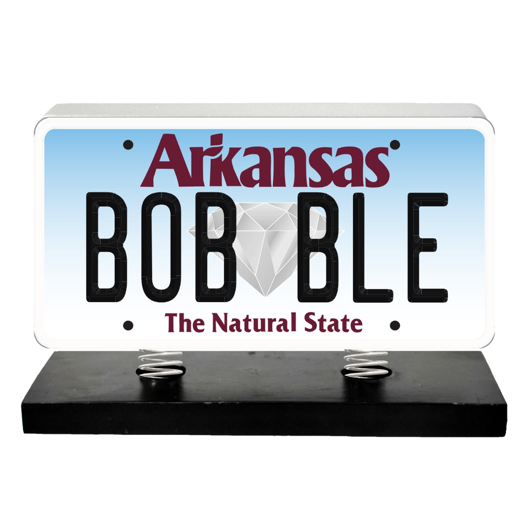 Arkansas License Plate Bobble